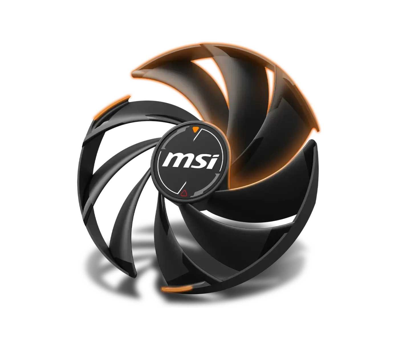 TORX Fan 5.0 blade design with ring arcs linking the tilted blades