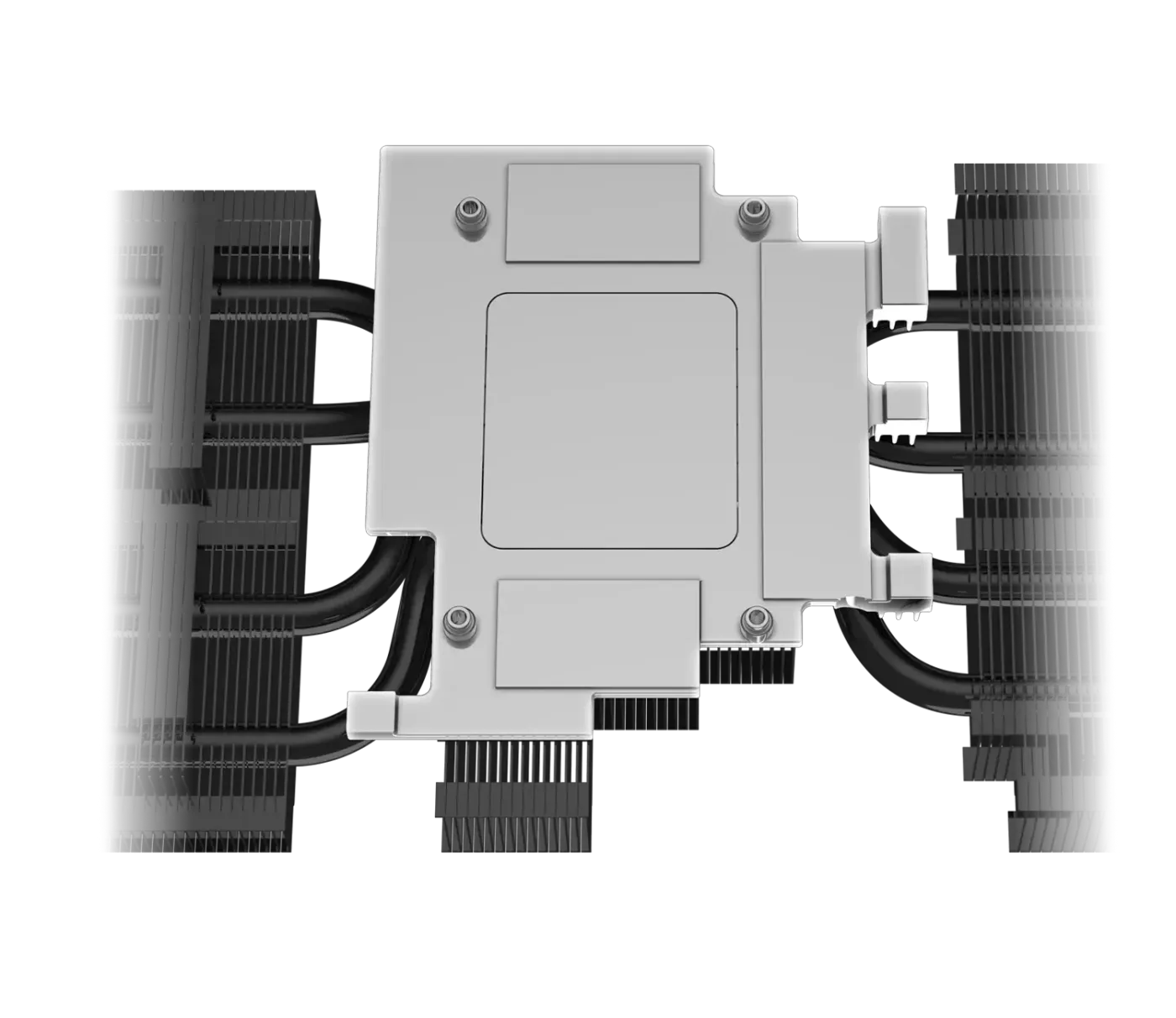 Nickel-plated copper baseplate on the underside of the Shadow 2X cooler