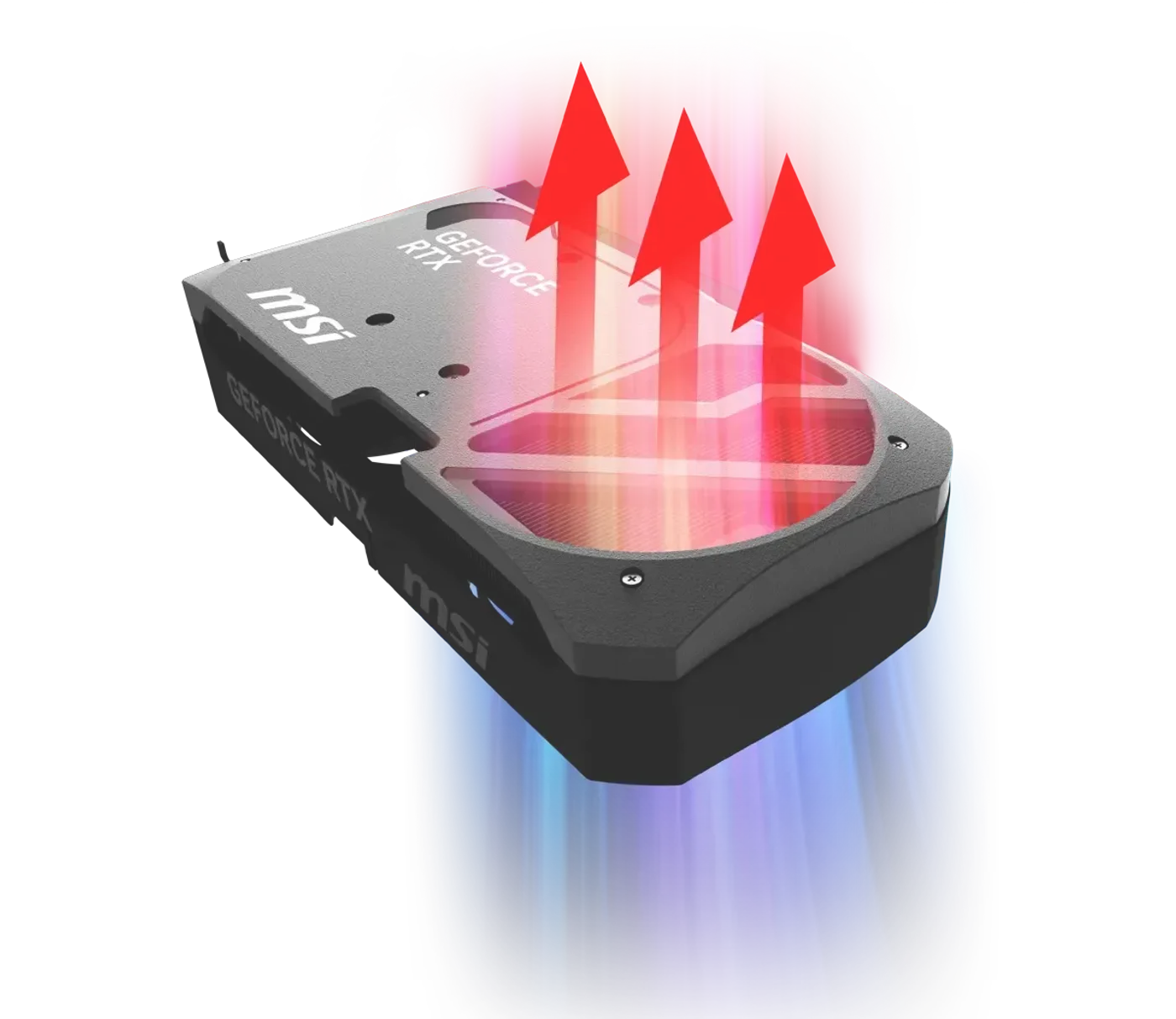 Rear backplate of the Shadow 2X OC showing its airflow vent cut-out
