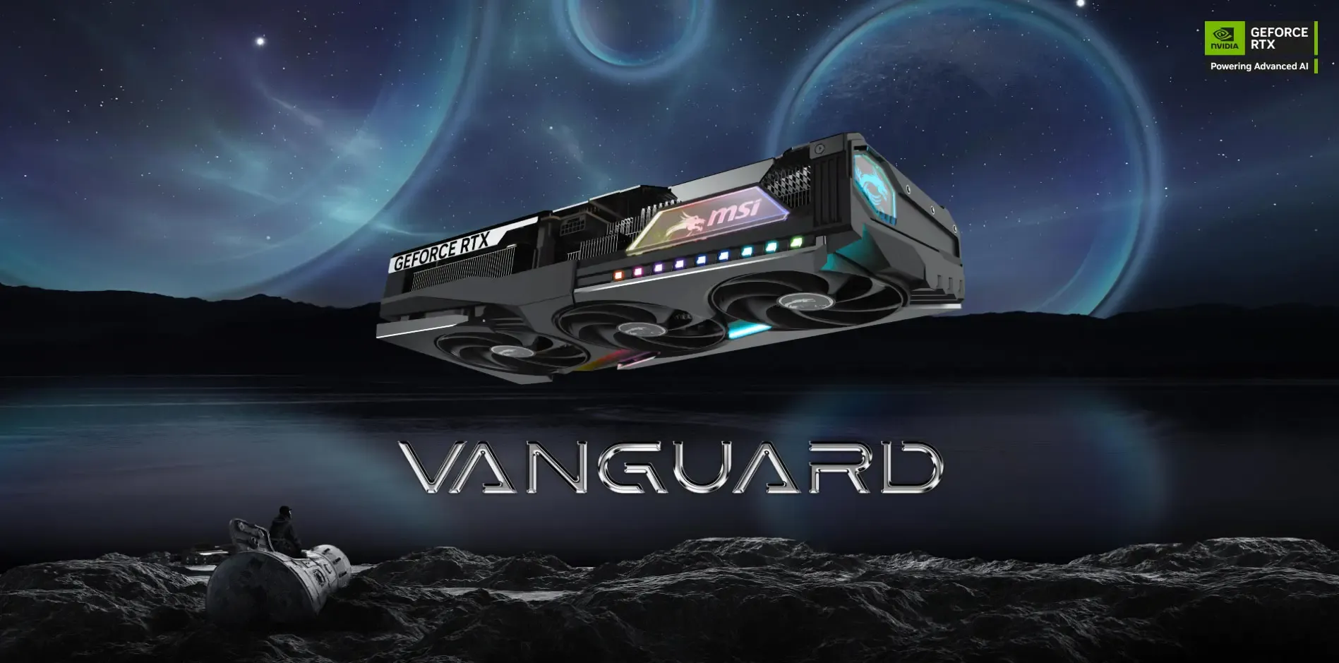 MSI GeForce RTX 5070 12GB VANGUARD SOC Graphics Card - Desktop View