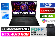 MSI GP77 Vector 13VG Core i7 RTX 4070 Gaming Laptop With 2TB SSD - image 1