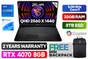 MSI GP77 Vector 13VG Core i7 RTX 4070 Gaming Laptop With 8TB SSD - image 1