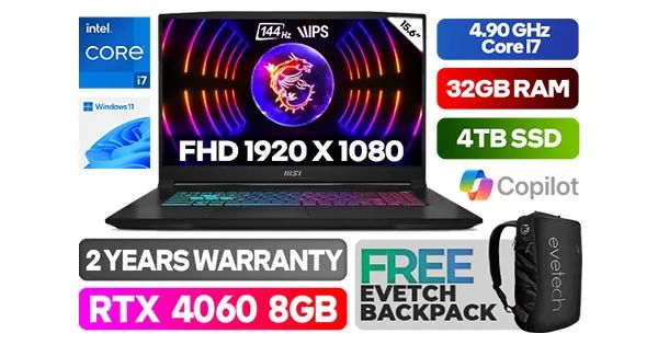 Buy MSI Katana 15 B13VFK Gaming Laptop - Intel i7, RTX 4060, 32GB