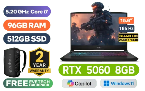 MSI Katana 15 B14WFK - Intel Core i7 RTX 5060 Gaming Laptop with