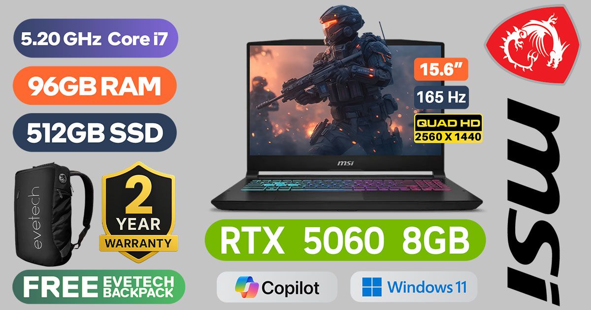 MSI Katana 15 B14WFK - Intel Core i7 RTX 5060 Gaming Laptop with