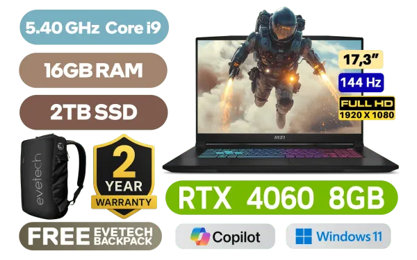 MSI Katana 17 B13VFK Intel Core i9 RTX 4060 Gaming Laptop with 2TB SSD - image 1 MSI Katana 17 B13VFK Intel Core i9 RTX 4060 Gaming Laptop with 2TB SSD - image 1
