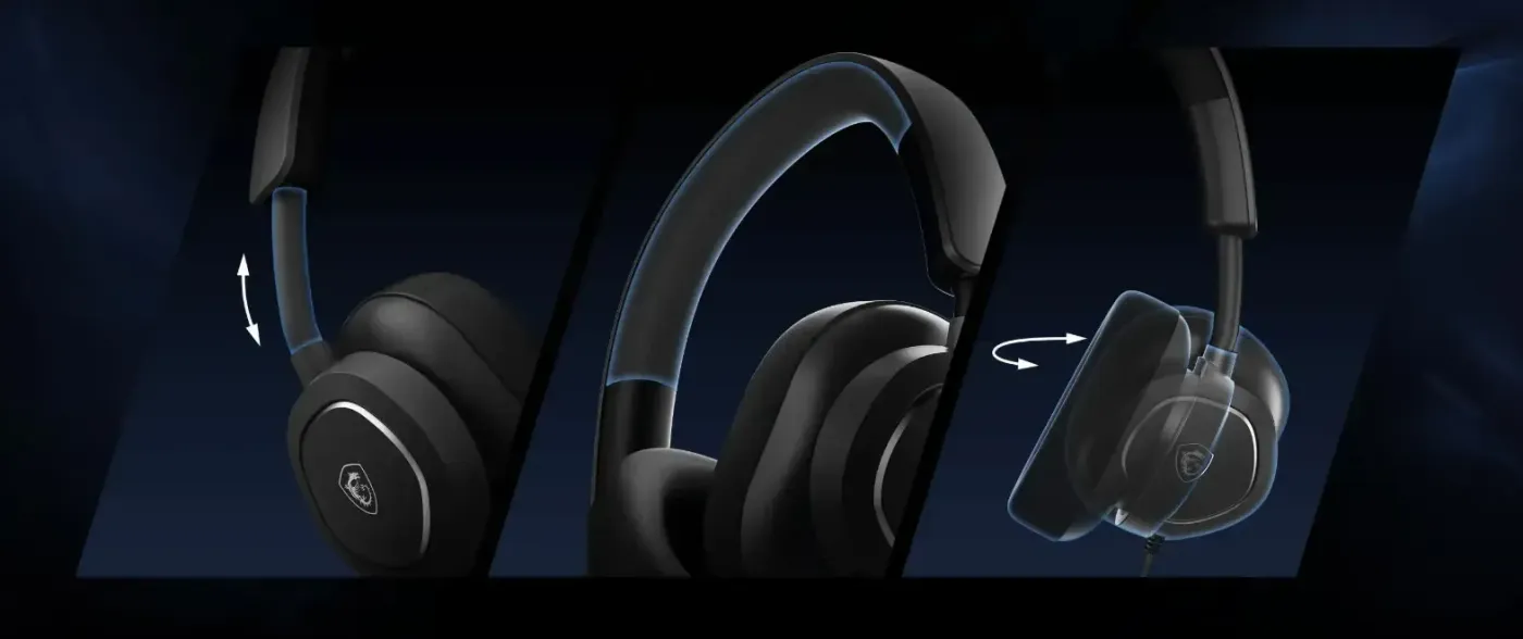 MSI MAESTRO 300 lightweight gaming headset with adjustable features