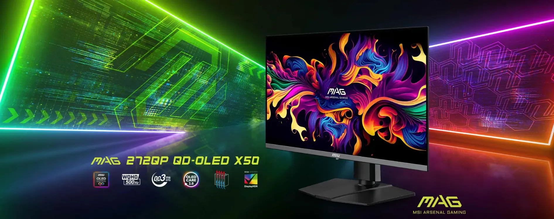 MSI MAG 272QP QD-OLED Gaming Monitor with 500Hz Refresh Rate