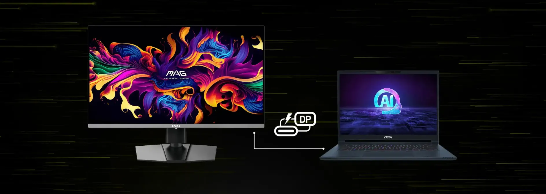 MSI MAG 272QP Type-C Display Connection