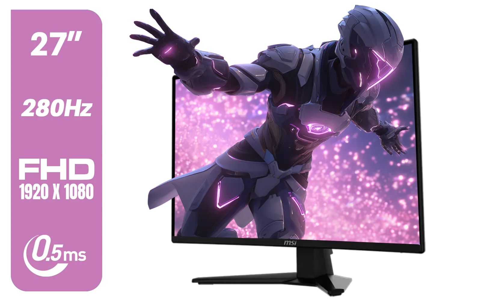 MSI MAG 274CXF Monitor / 27" FHD (1920x1080) Rapid VA Display / 280Hz Refresh Rate / Curved 1500R / 0.5ms Response Time / AMD FreeSync™ Premium / 9S6-3CE31T-028	