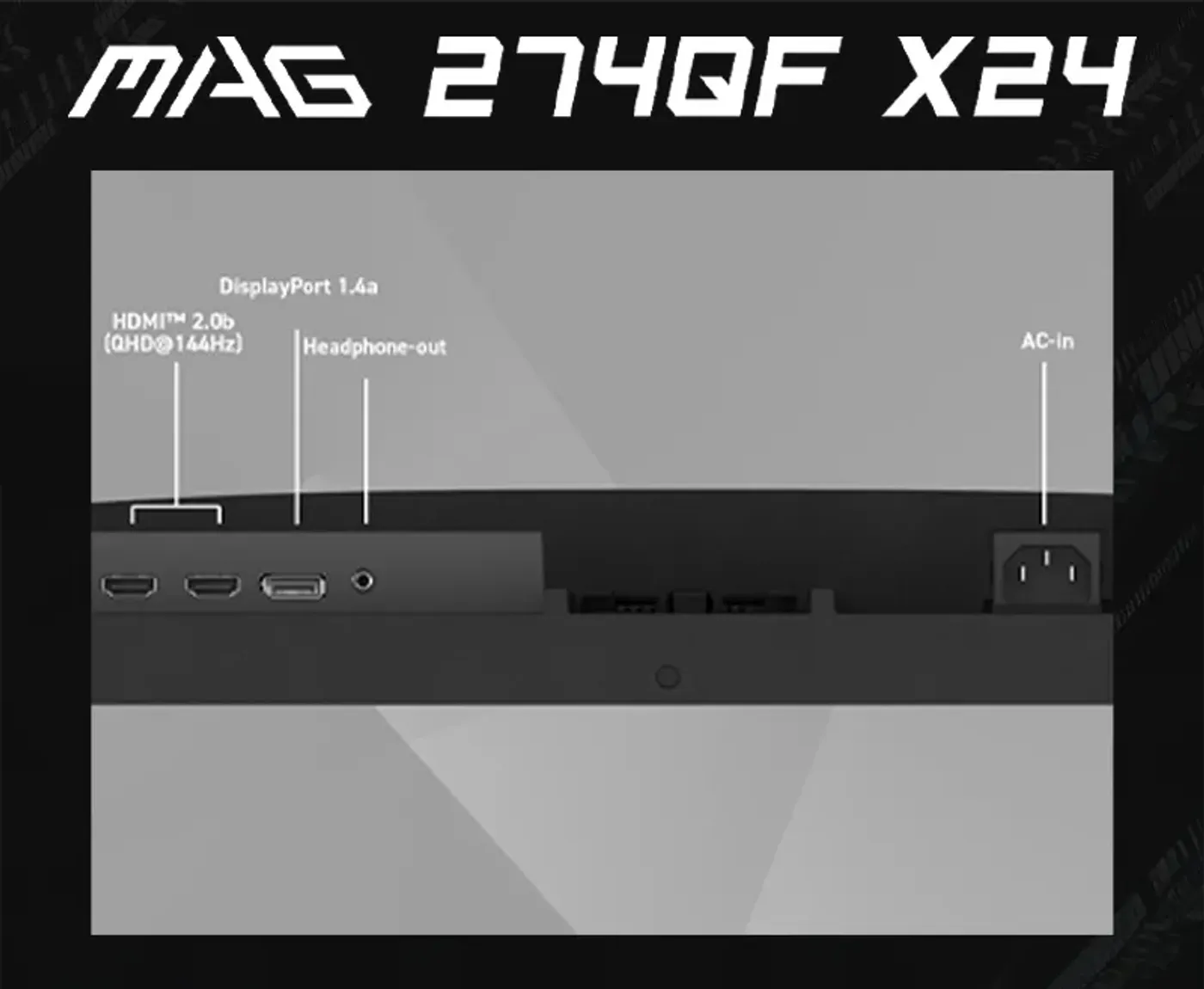 MSI MAG 274QF X24 monitor technical specification details
