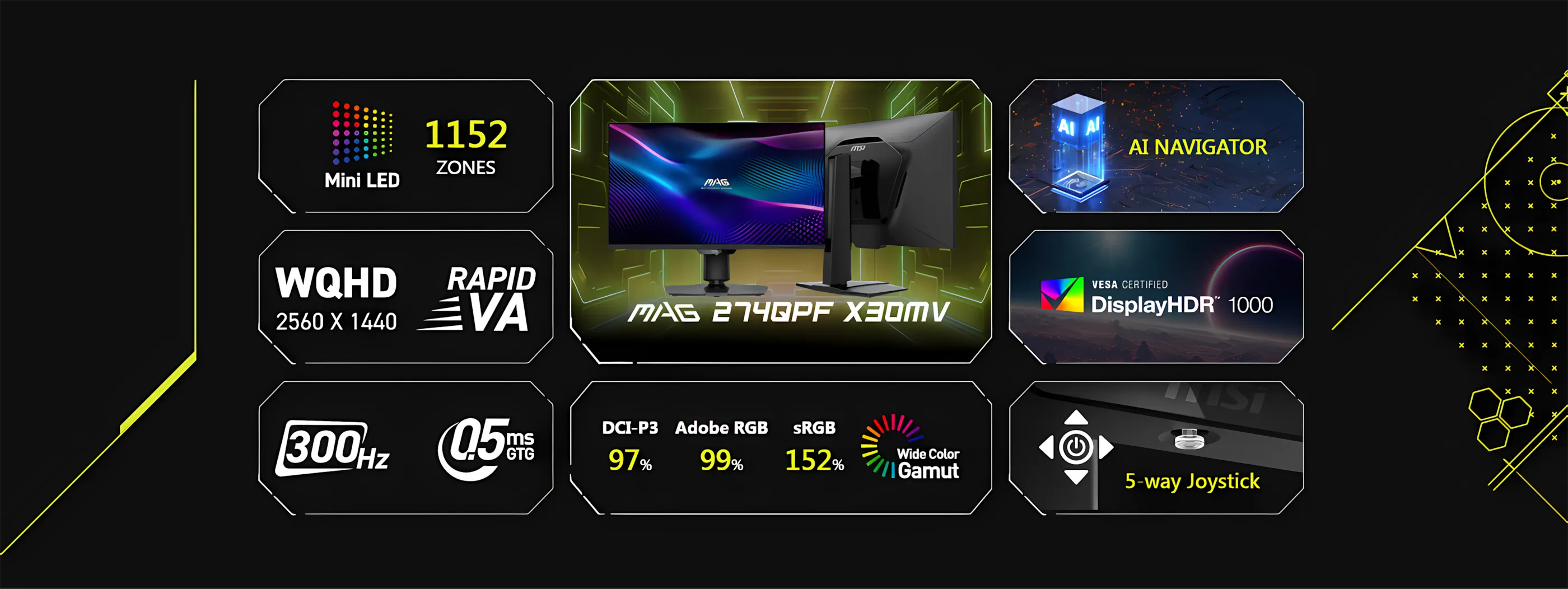 MSI MAG 274QPF X30MV immersive display desktop