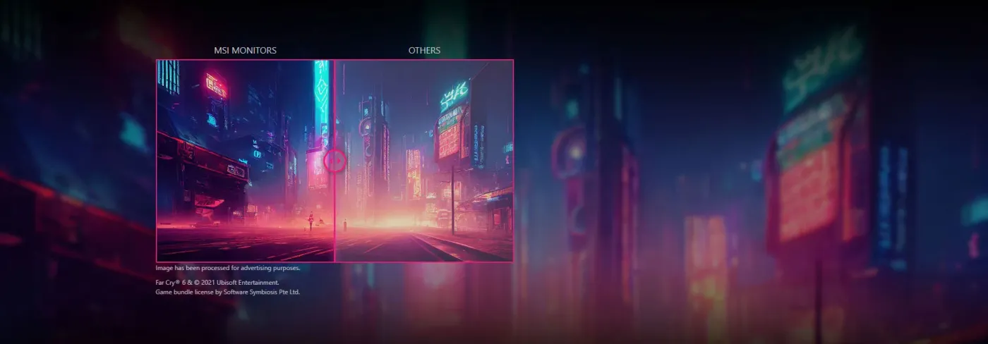 Ultra-wide curved gaming monitor with high color gamut coverage