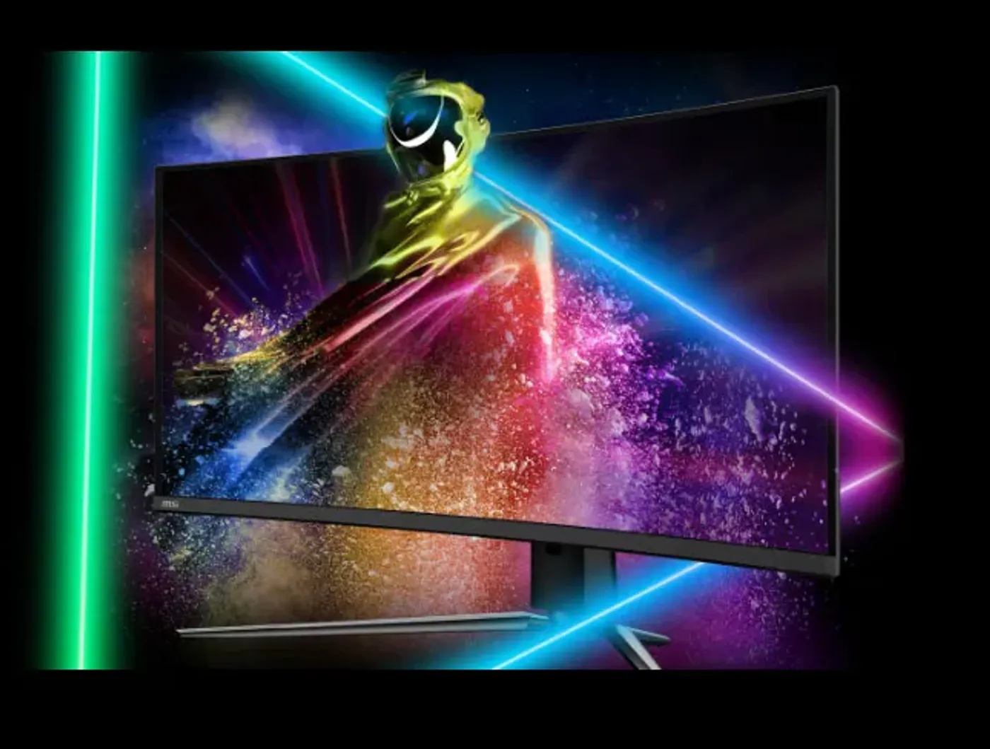 High-end 49-inch curved gaming monitor showcasing professional color accuracy