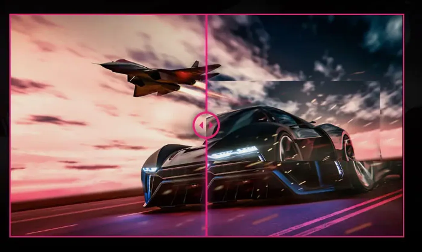 Gaming monitor demonstrating smooth visuals with VRR technology enabled