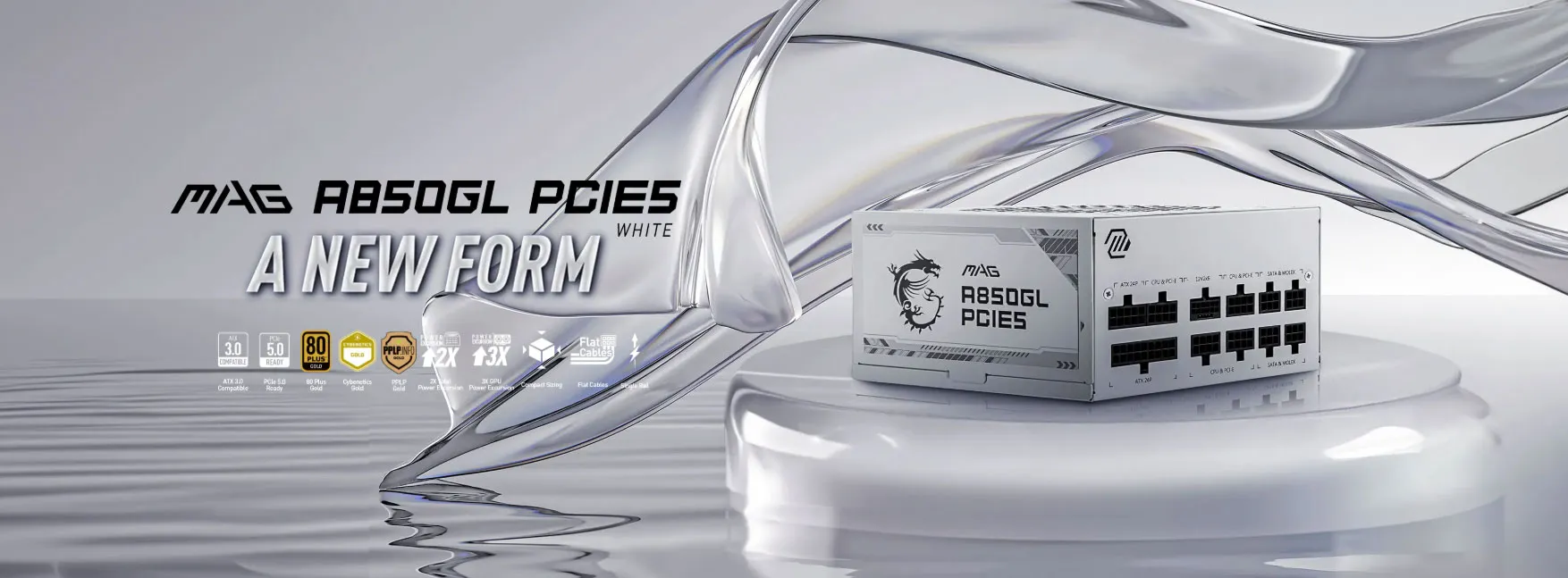 MSI MAG A850GL 850W White Gaming PSU ATX 3.1 | Evetech