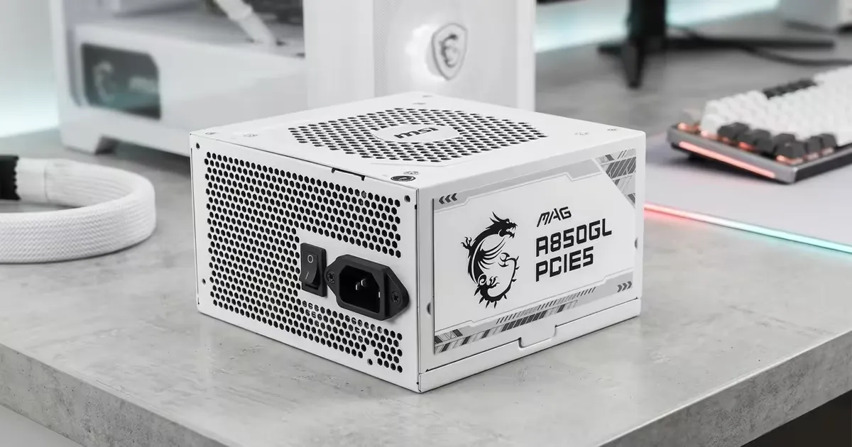MSI MAG A850GL 850W White Gaming PSU ATX 3.1 | Evetech
