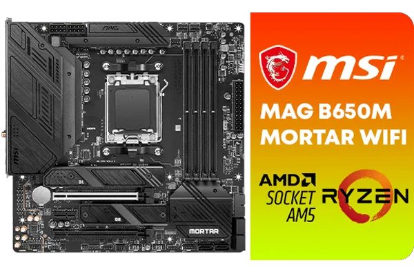 MSI MAG B650M Mortar WiFi AMD Ryzen Motherboard