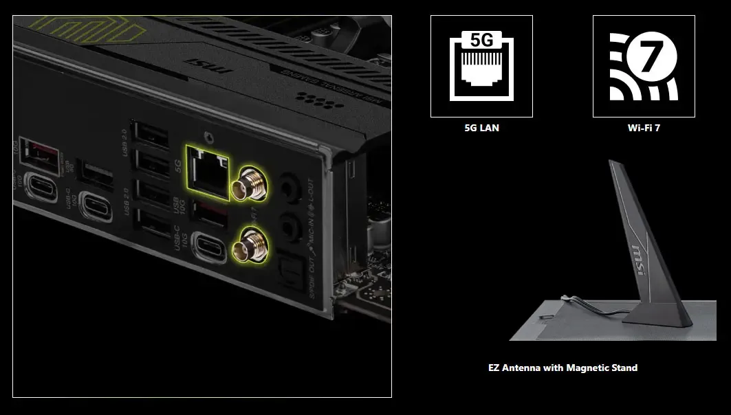 MSI MAG B850 Tomahawk MAX Network Solution