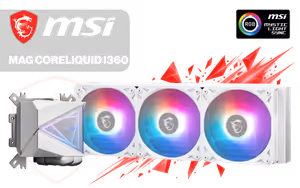 msi-mag-coreliquid-i360-liquid-cooler-white - Image 1