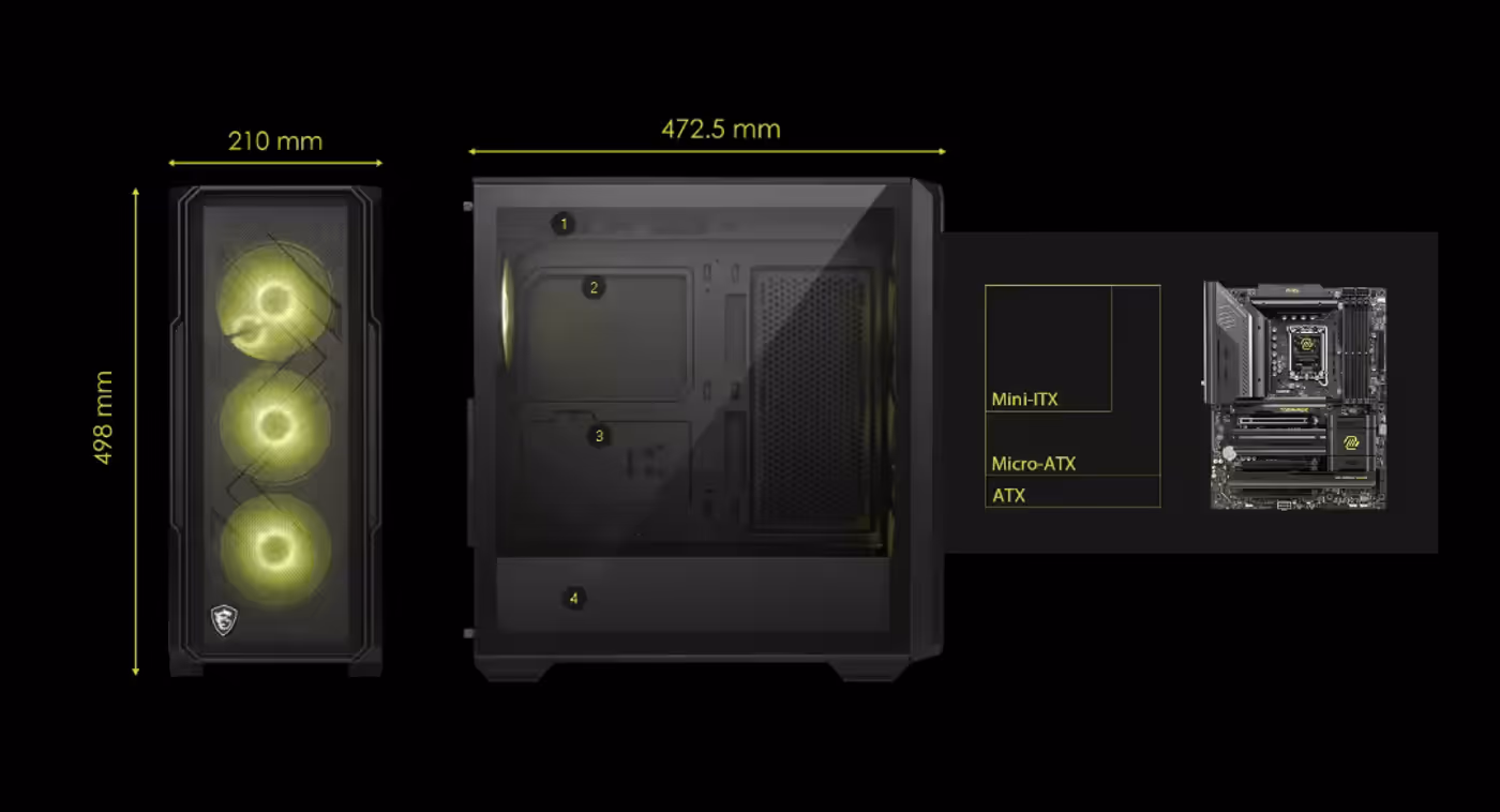 Hardware support view demonstrating motherboard component compatibility
