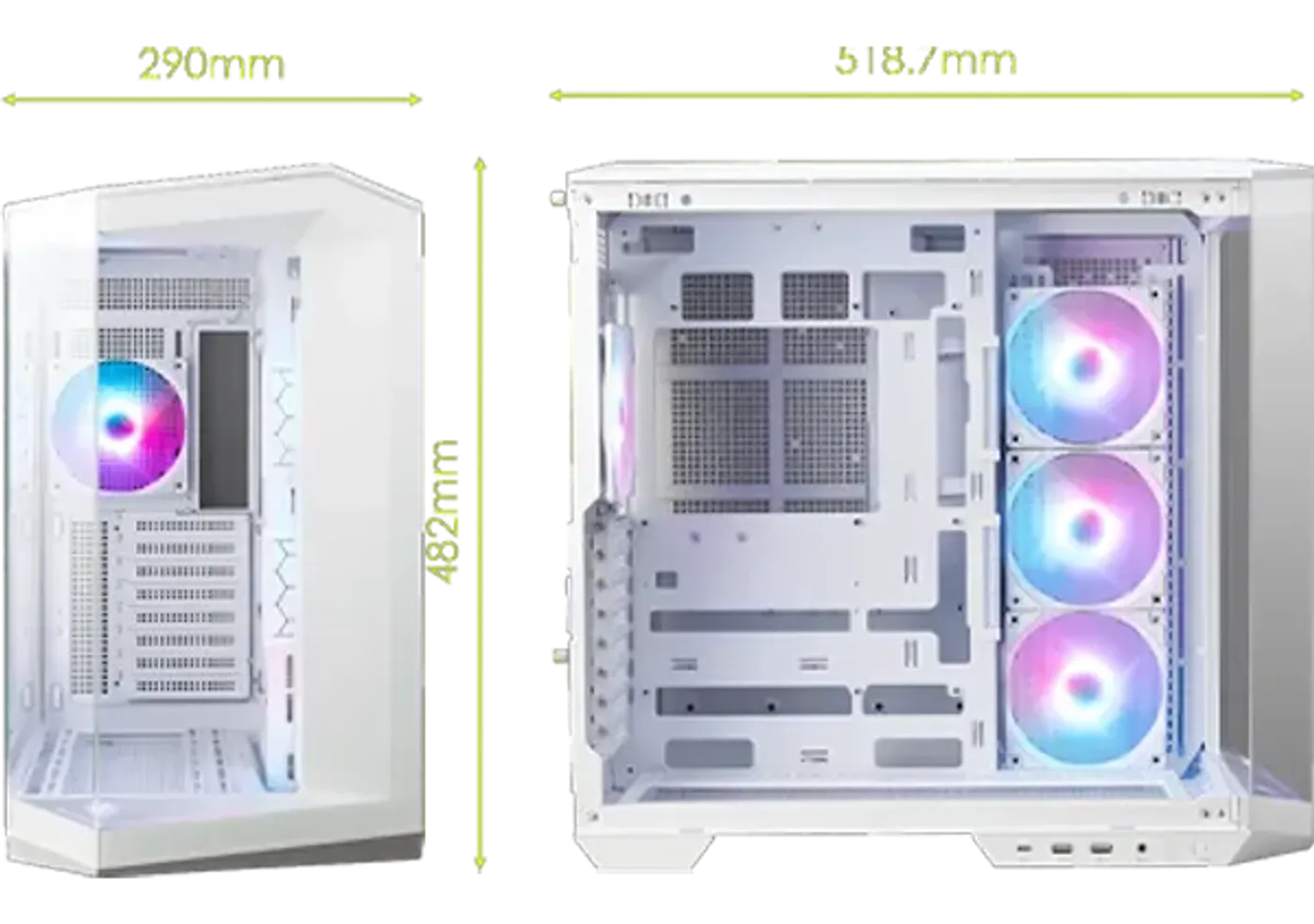 MSI MAG PANO 100R internal component clearance space