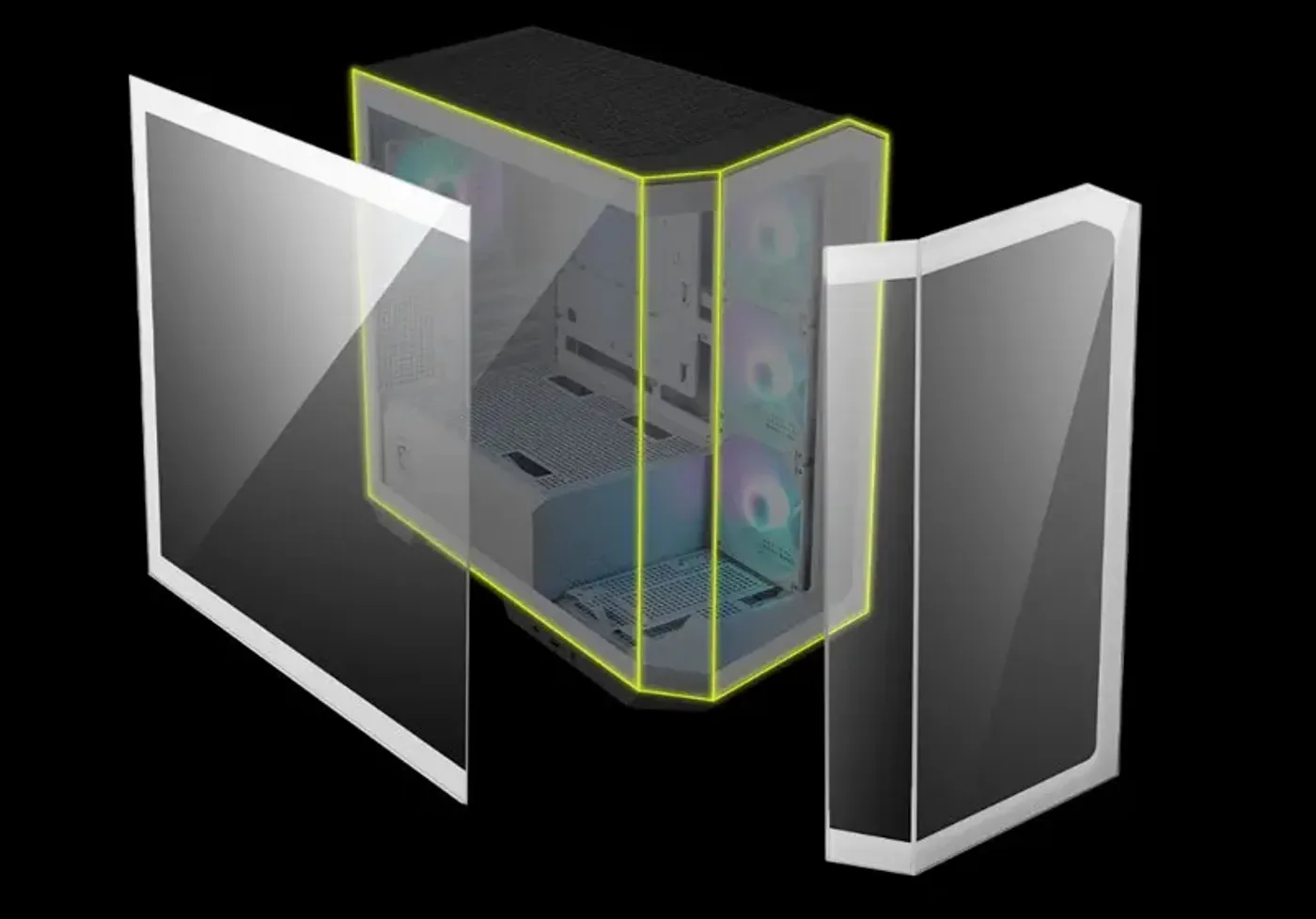 Components visible through the 270-degree glass of the black M100R PZ