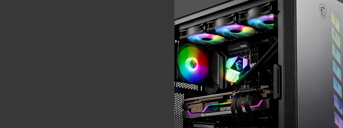 MSI Mystic Light ARGB lighting on the MAG VAMPIRIC 300R