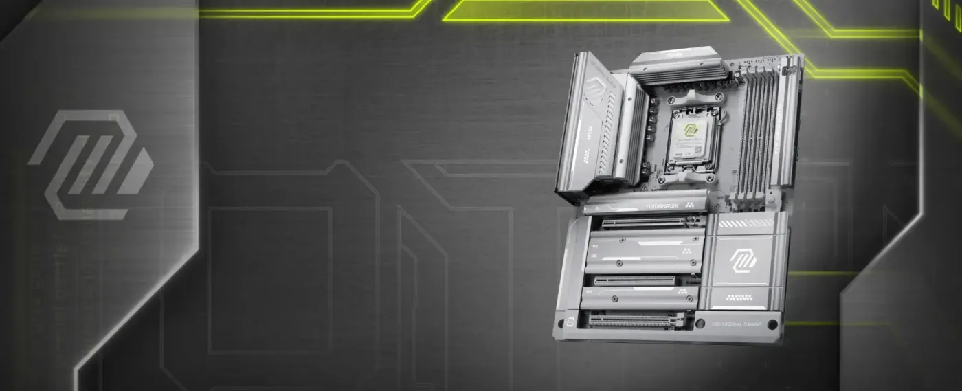 MSI MAG X870E Tomahawk MAX WiFi PZ motherboard showcasing high-end gaming and workstation features