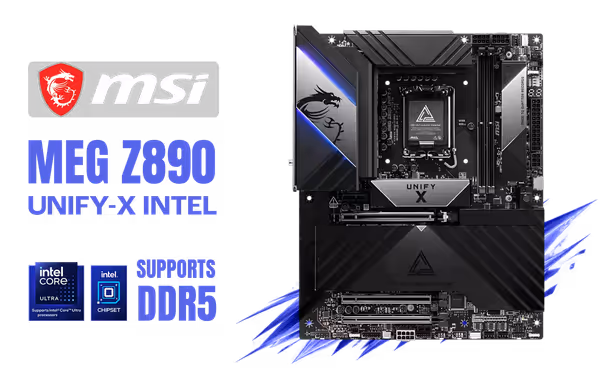 MSI MEG Z890 UNIFY-X ATX Motherboard LGA 1851 DDR5 - image 1 MSI MEG Z890 UNIFY-X ATX Motherboard LGA 1851 DDR5 - image 1