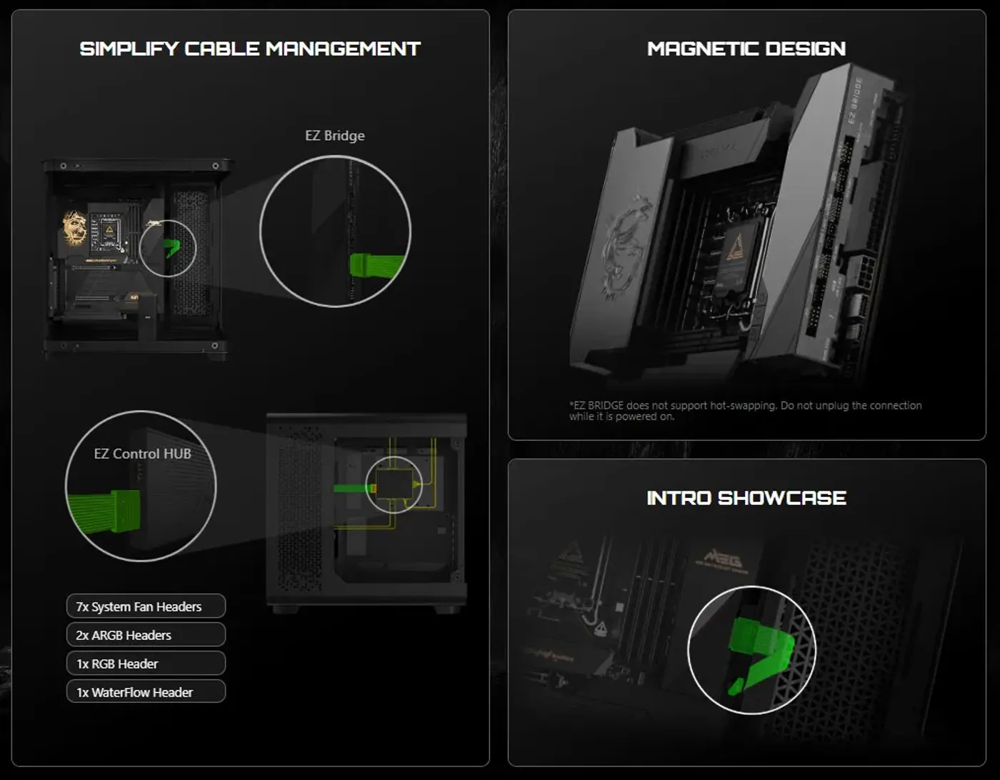 MSI MEG Z890 GODLIKE motherboard displayed with its rear input and output panel visible