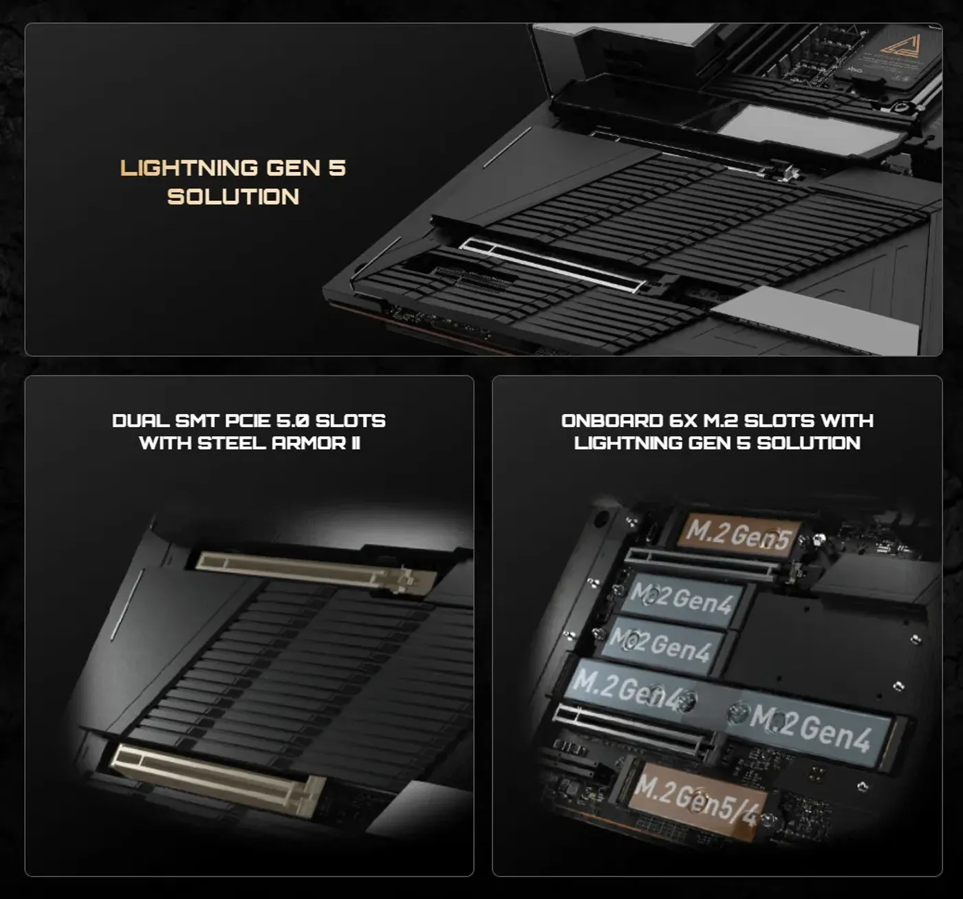 MSI MEG Z890 GODLIKE motherboard shown with its M.2 heatsink covers in place