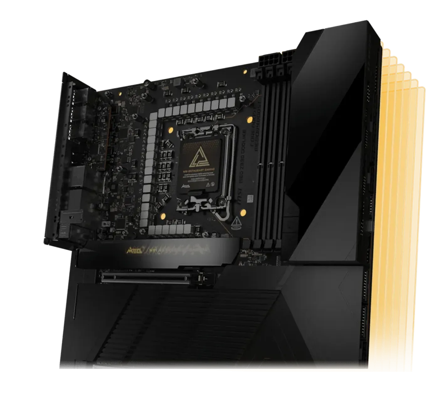 2oz copper server grade PCB construction shown for the MSI MEG Z890 GODLIKE