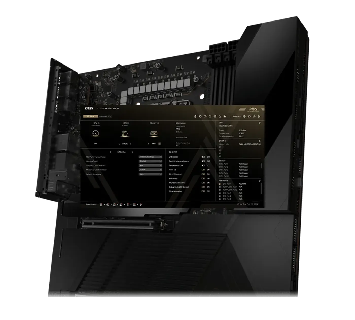 Ultra Engine overclocking features shown for the MSI MEG Z890 GODLIKE