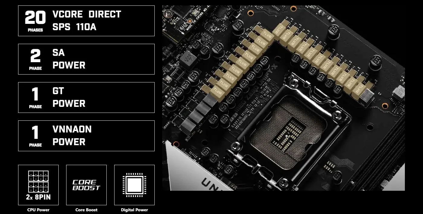 MSI MEG Z890 UNIFY-X ATX Motherboard LGA 1851 DDR5 | Evetech