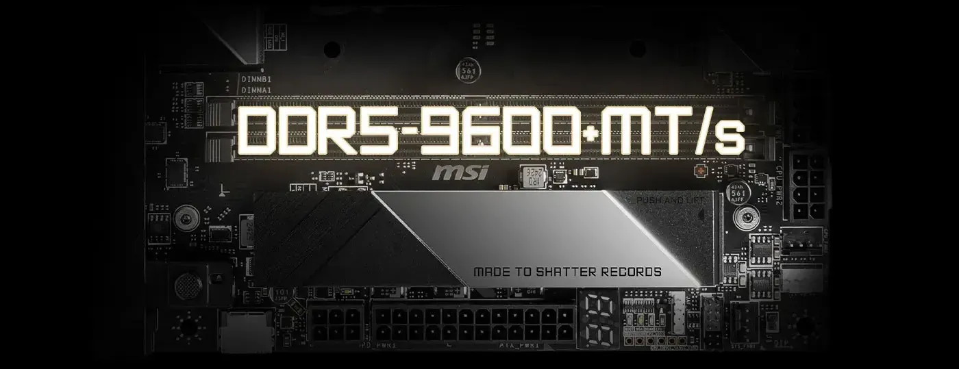Motherboard with specialized 2 DIMM architecture for DDR5 performance