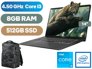 MSI Modern 14 8GB/512GB Core i3
