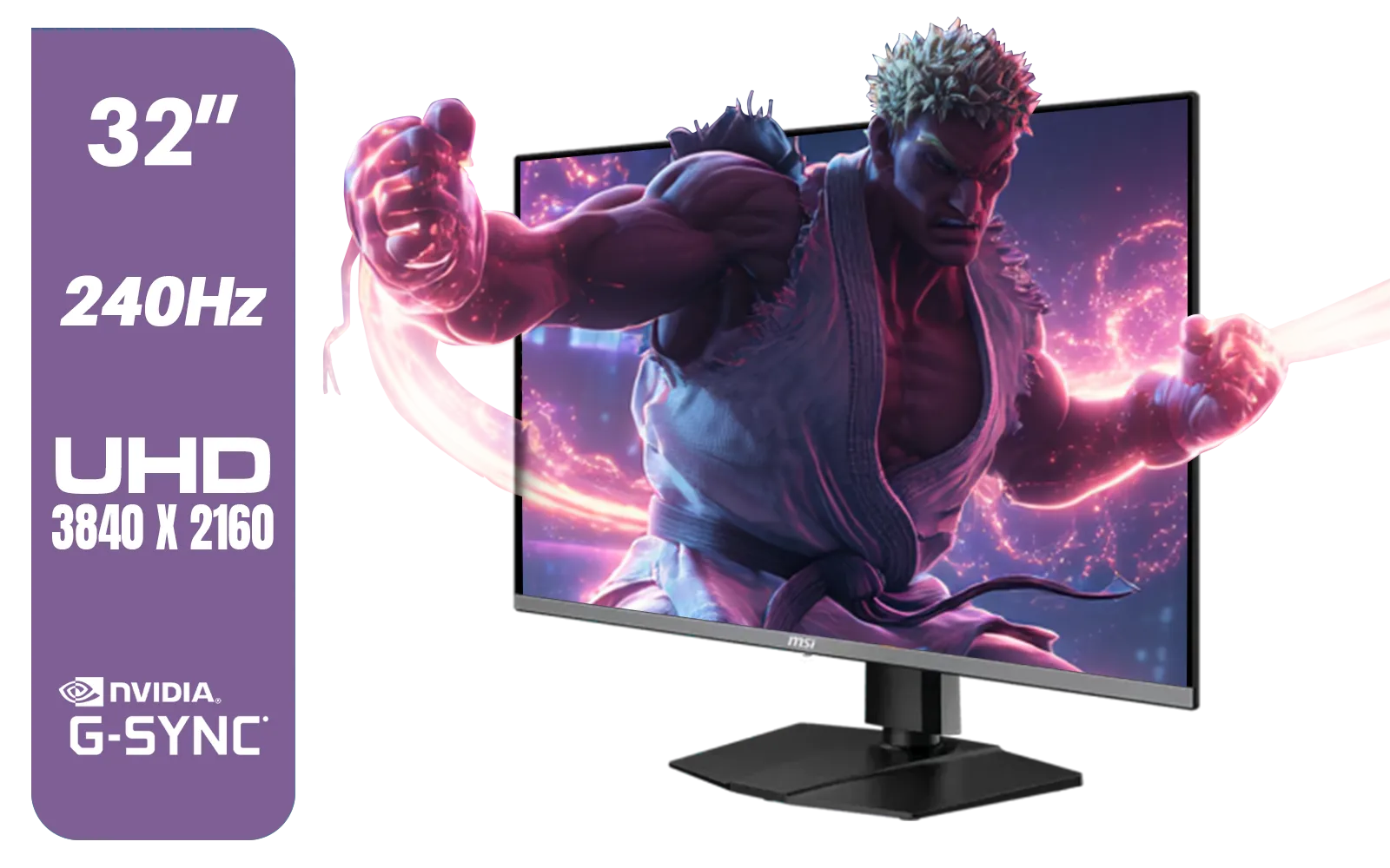 MSI MPG 321URX 31.5" UHD (3840 x 2160) Monitor / 240Hz Refresh Rate / 0.03ms Response Time / 3rd Gen QD-OLED Panel / MSI OLED Care 2.0 Protection / 9S6-3DD29A-068