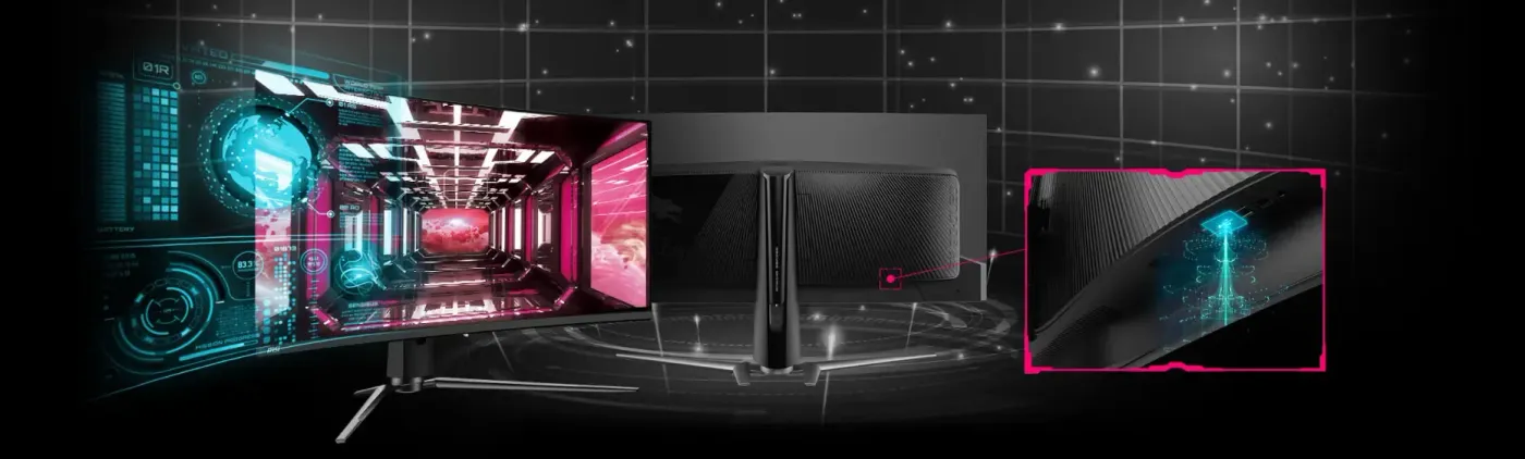 Firmware update interface on an MSI gaming monitor for optimal performance