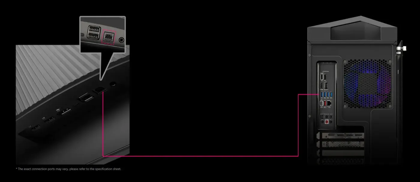 Integrated USB hub providing multiple ports for gaming peripherals