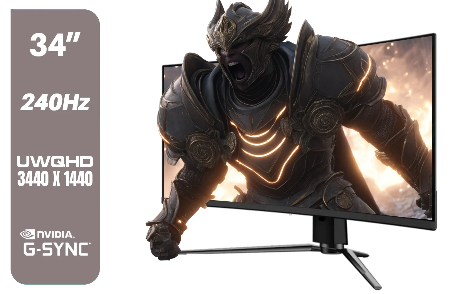 MSI MPG 341CQPX 34" 3440 x 1440 (UWQHD) Gaming Monitor / 240Hz Refresh Rate / 0.03ms Response Time / QD-OLED Panel / G-Sync Compatible / HDR True Black 400 / 9S6-3DD04T-041