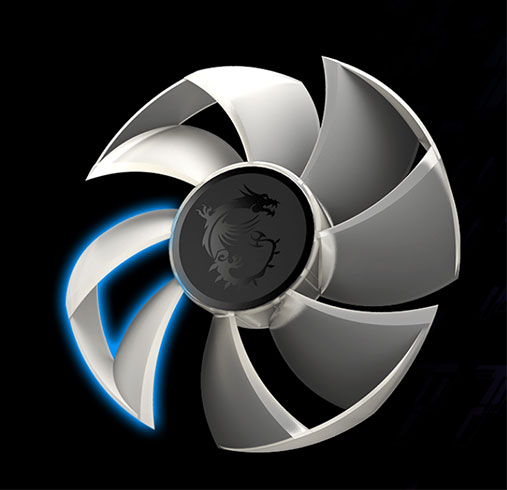MSI TORX FAN 4.0 technology in use