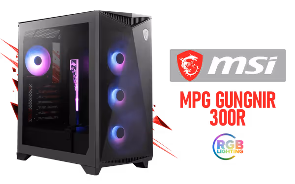 MSI MPG GUNGNIR 300R Airflow Mid-Tower Gaming Case - image 1 MSI MPG GUNGNIR 300R Airflow Mid-Tower Gaming Case - image 1