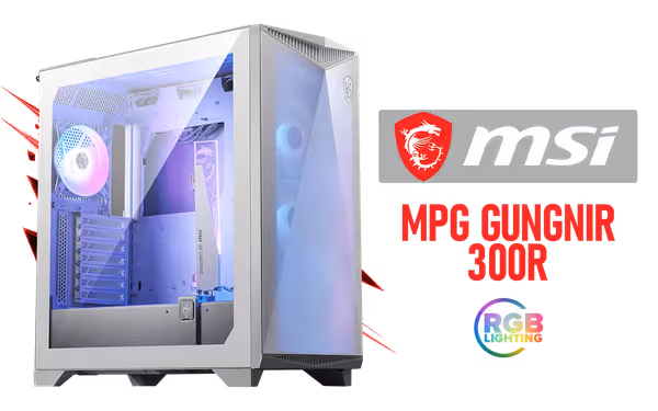 MSI MPG GUNGNIR 300R Airflow White Mid-Tower Case - image 1 MSI MPG GUNGNIR 300R Airflow White Mid-Tower Case - image 1