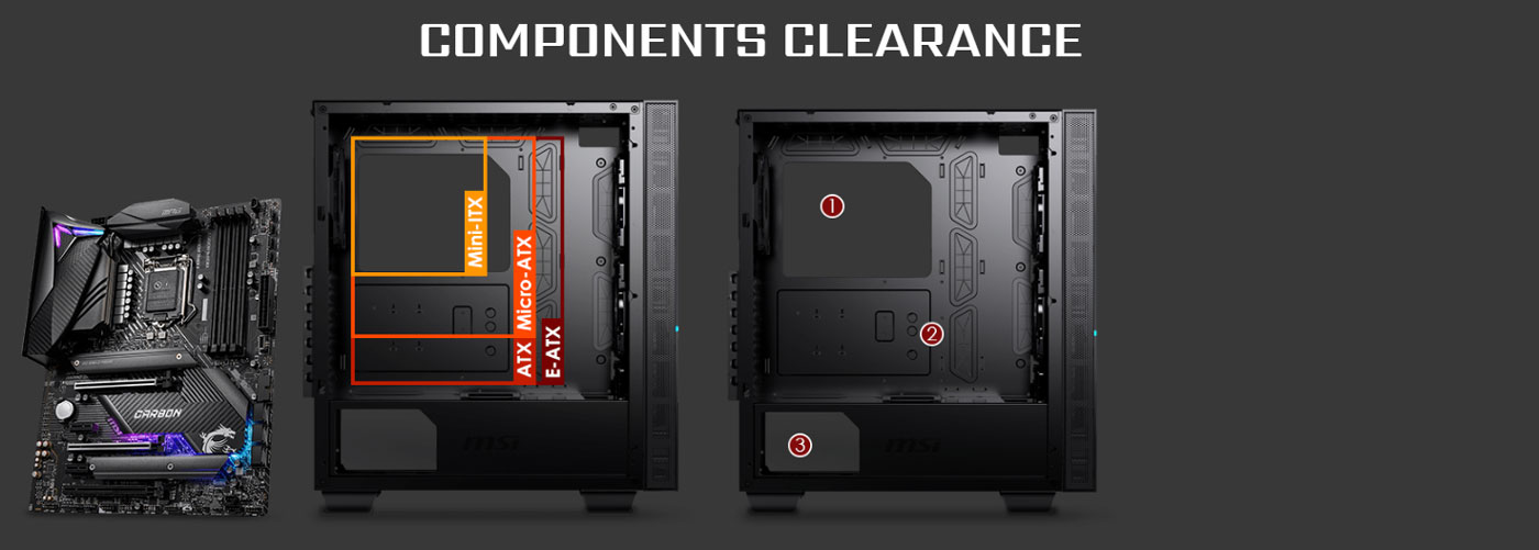 Specifications of MSI MPG SEKIRA 100R