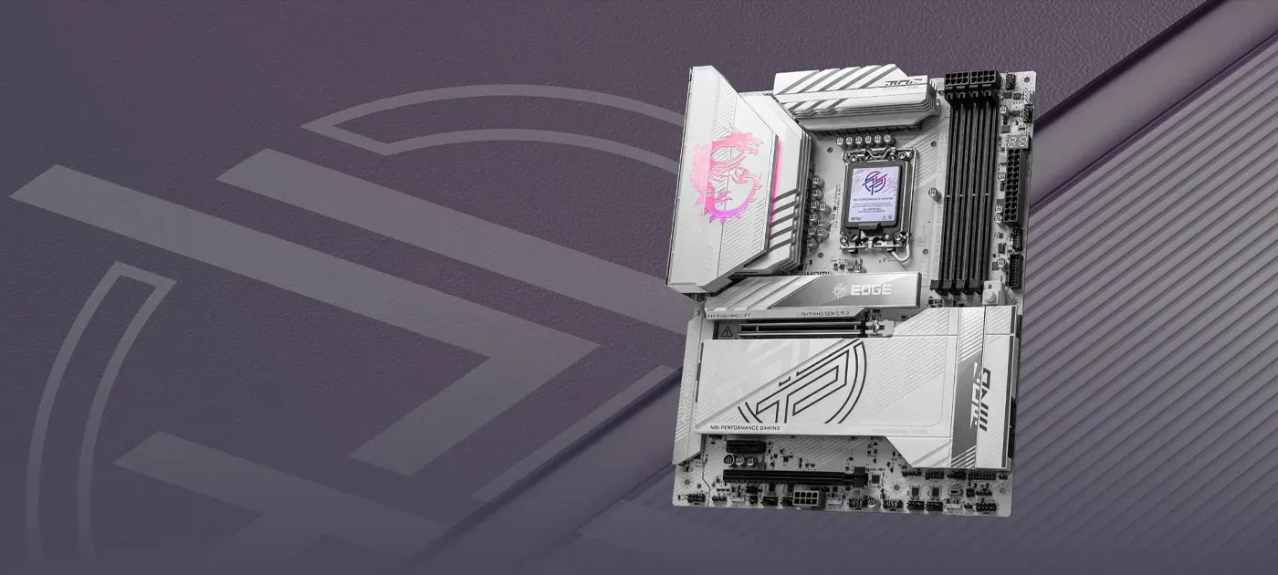 MSI MPG Z890 EDGE TI WI-FI motherboard with silver-white design