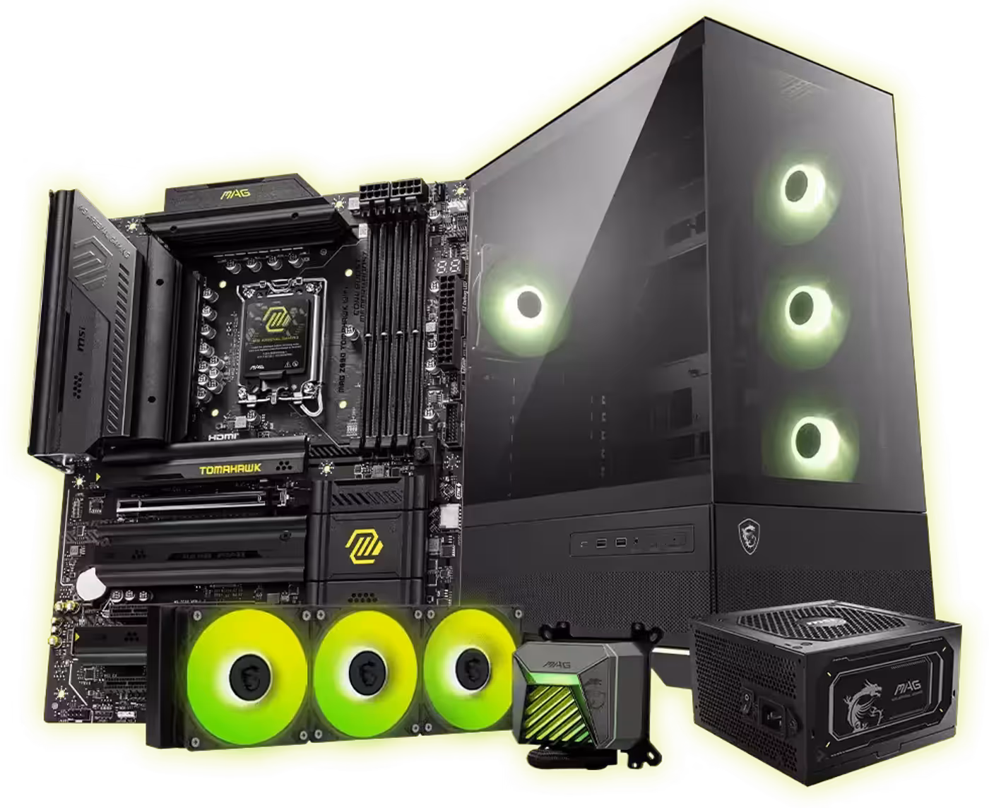 MSI MAG series components showing robust build quality and heat dissipation design