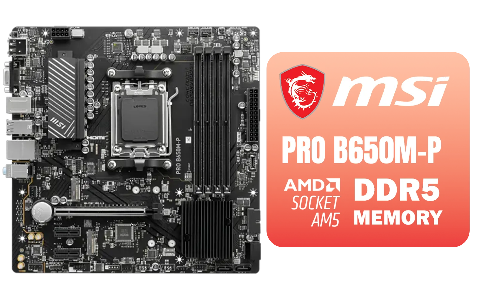 msi-pro-b650m-p-matx-ddr5-am5-motherboard - Image 1