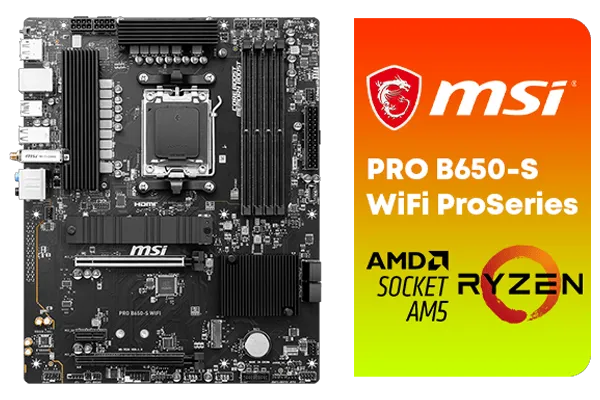 MSI PRO B650-S WiFi Ryzen Motherboard