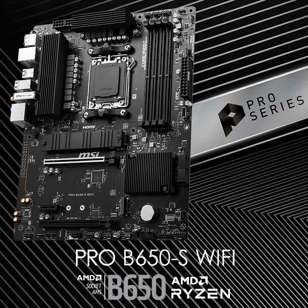 MSI PRO B650-S WiFi Ryzen Motherboard - High Performance